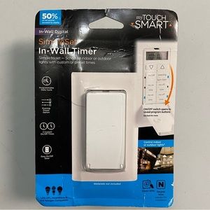 myTouchSmart White In-Wall Digital Timer